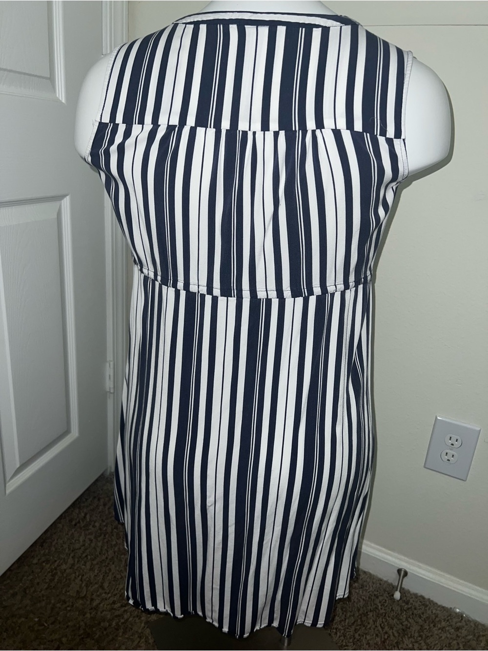 Torrid Navy and White Striped Sleeveless Tunic - Picture 6 of 7